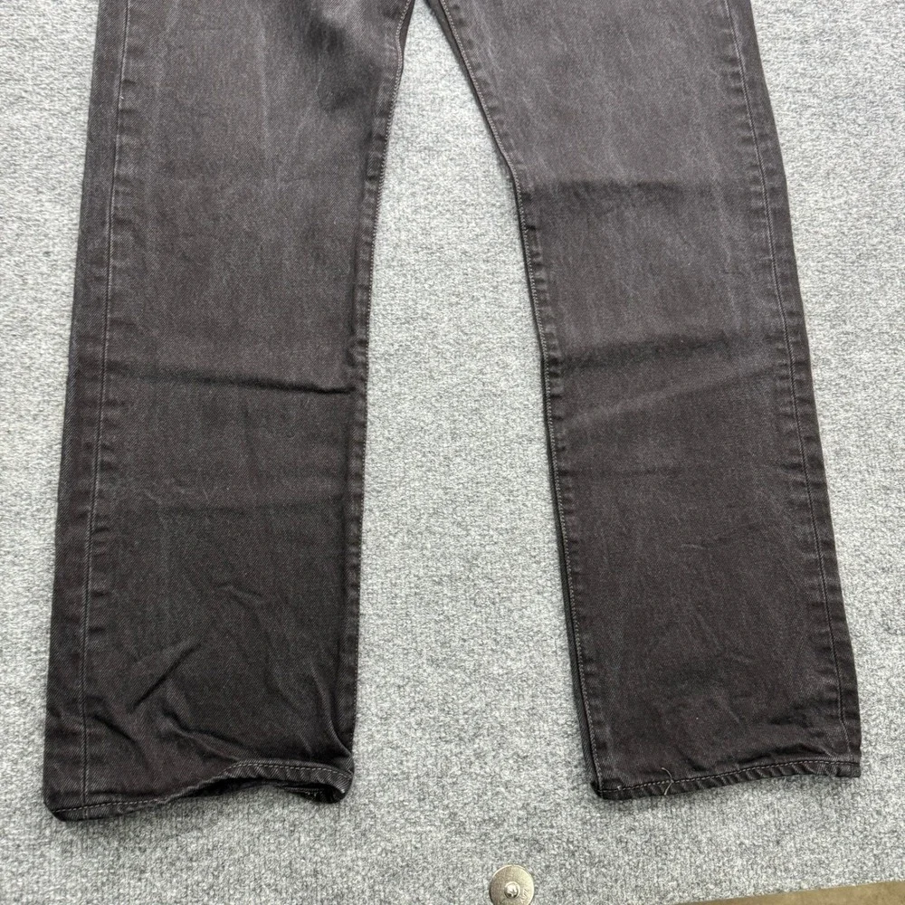 Levi's 501 Original Jeans Mens W33 L30 Black Straight Leg Button Fly Denim